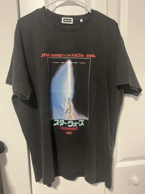 Kith Kith Star Wars Japanese Poster Vintage tee XL | Grailed Vintage Star Wars Shirt, Star Wars Japanese, Star Wars Graphic Tees, Star Wars Vintage, Star Wars Light Saber, Star Wars Men, Star Wars Tshirt, Japanese Poster, Vintage Star Wars