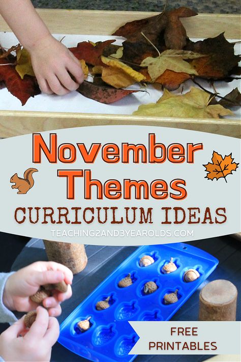 Pre Schooler Activities November, November Small Group Activities Preschool, November Ideas For Toddlers, November Theme Preschool, Preschool Themes For November, Preschool November Themes, November Toddler Themes, Toddler November Activities, November Themes For Toddlers