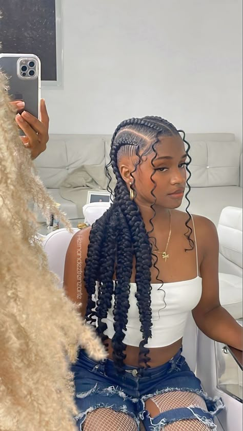 Conrows Hairstyles For Black Women Long, Braids For School Black Hair, Feed In Hairstyles, 6 Braids Hairstyles Black, Hair Color Hairstyles, For Short Hair Hairstyles, For Long Hair Hairstyles, For Medium Length Hair Hairstyles, Medium Length Hair Hairstyles