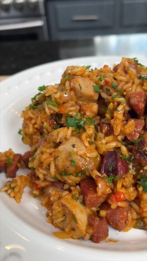 Chicken & Sausage Jambalaya | Mr. Make It Happen | Mr. Make It Happen · Original audio Quick Jambalaya Recipe, Jumbolia Recipes, Cajun Cooking Recipes, Mr Make It Happen, Gumbo Recipe Easy, Jambalaya Recipe Easy, Chicken And Sausage Jambalaya, Sausage Jambalaya, Jambalaya Recipe