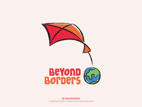 Beyond Borders, organisation for student exchange programs by Prashant Golani on Dribbble Student Exchange, Student Exchange Program, Flying Kite, Exchange Program, Beyond Borders, Conference Design, Exchange Student, Program Design, Energy Drinks