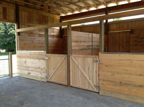 Horse Stables Design, Horse Stalls Doors, Small Horse Barns, Stall Fronts, Diy Horse Barn, Horse Barn Ideas Stables, Barn Stalls, Horse Barn Designs, Horse Shelter