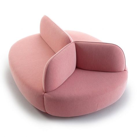 Swedish office Note Design Studio selected pink for its biggest Milan launch, an island sofa for Spanish brand Sancal Note Design Studio, Pink Furniture, Notes Design, Milan Design Week, Swedish Design, Pink Design, Settee, Blue Walls, Wall Colors