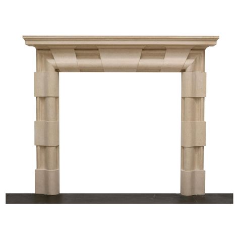 This exceptional fireplace, crafted from Portland stone, showcases a strong architectural design inspired by the works of English ornamental designer Batty Langley. Its highly unusual construction features quoins elegantly incorporated within the frame, adding depth and character to the piece and making it a striking focal point in any space. The original fireplace insert has been fully restored in-house and is ready for installation and use. Dimensions: Shelf: 158cm Wide x 15cm Deep Overall hei Original Fireplace, Italian Fireplace, Antique Fireplace Surround, Georgian Fireplaces, Art Deco Fireplace, Stone Fireplace Mantel, Stone Fireplace Surround, Marble Fireplace Surround, Portland Stone