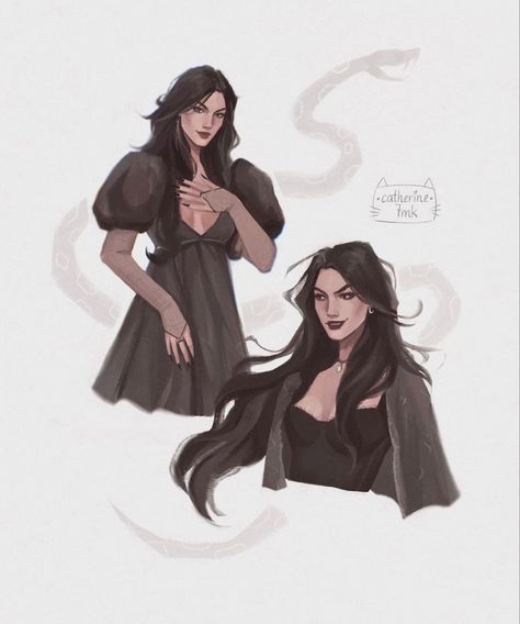 Walburga Black Fanart, Andromeda Black Fanart, Shera Characters, Andromeda Black, Black Fanart, Walburga Black, Black Sisters, Bellatrix Lestrange, Hogwarts Aesthetic