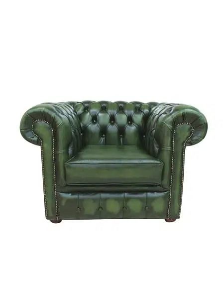 Antique Green Club Armchair | EPH Creative - Event Prop Hire Green Leather Chesterfield, Green Leather Sofa, Chesterfield Armchair, Arm Chair Styles, Asian Furniture, Classic Armchair, Green Armchair, Event Props, Club Armchair