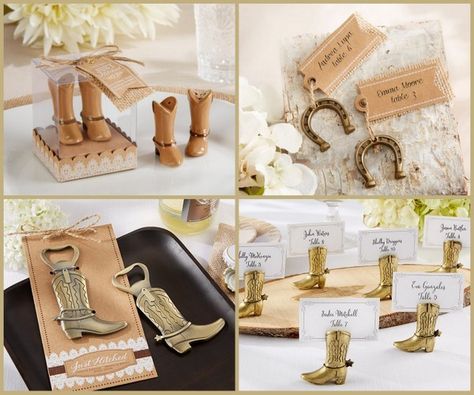 Country Chic Theme Wedding Favors from HotRef.com #cowboy #boot #horseshoe Cowboy Hat Wedding Favors, Cowbell Wedding Favors, Wedding Favors Western, Horseshoe Party Favors, Horseshoe Wedding Favors, Country Wedding Favors, Autumn Is Coming, Country Party, Bridal Party Favors