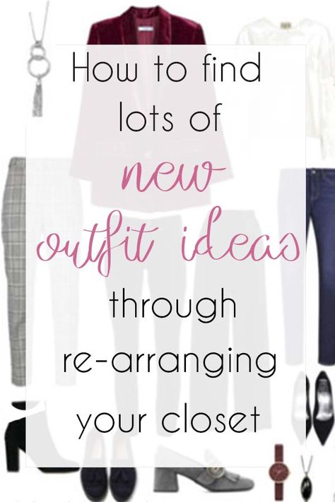 How to find lots of new outfit ideas through re-arranging your closet Organize Closet, New Outfit Ideas, Clothes Closet Organization, Wardrobe Planning, Women Fashion Edgy, Summer Capsule Wardrobe, Clothes Storage, 60 Fashion, Fashion Capsule