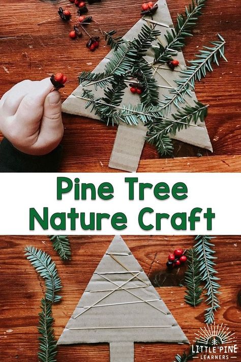 Holiday Fine Motor Activities, Nature Weaving, Craft Thanksgiving, Crafts Nature, Christmas Nature, Forest School Activities, Nature Craft, Winter Preschool, Holiday Crafts For Kids