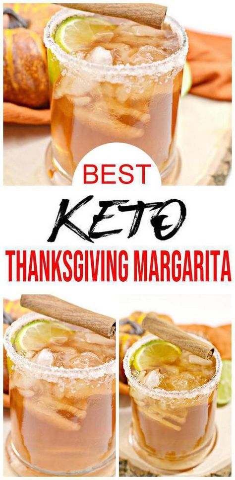 Super TASTY Thanksgiving margarita. Simple low carb margarita with tequila alcohol for yummy Fall cocktails. Easy Fall drinks recipe that is low carb & keto friendly. Make this delish apple cider Thanksgiving margarita today. Low Carb Margarita, Thanksgiving Margarita, Keto Margarita, Fall Drinks Alcohol, Low Carb Thanksgiving, Cider Margarita, Thanksgiving Recipes Drinks, Thanksgiving Cocktail Recipes, Easy Margarita Recipe