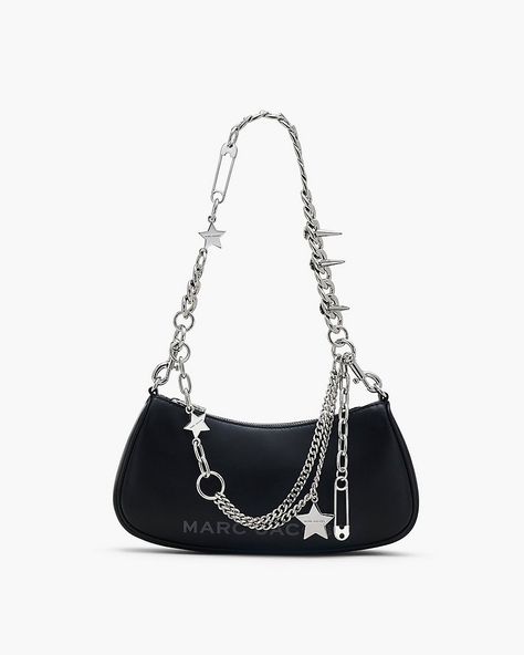 The Star Charm Shoulder Bag | Marc Jacobs | Official Site Expensive Bag, My Style Bags, Marc Jacobs Handbag, Studded Purse, Marc Jacobs Tote, Layered Chain, Star Chain, Black Purse, Marc Jacobs Bag