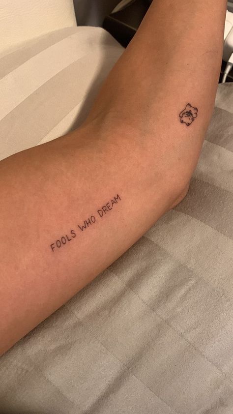 Tiny Person Tattoo, Empath Tattoos Ideas, Right Where You Left Me Tattoo, Profound Tattoos, Everything Goes Tattoo, Tatoos Minimal, Come As You Are Tattoo, Dainty Quote Tattoos, As It Was Tattoo