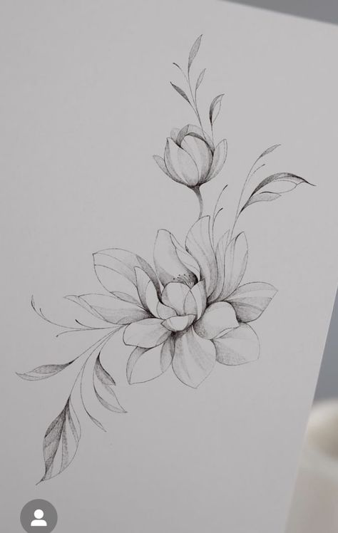 Magnolia Tatoos Tattoo Ideas, Water Lily Flower Tattoo Designs, Magnolia Flower Tattoo Designs, Magnolia Tattoo Thigh, Magnolia Wrap Around Tattoo, Magnolia Back Tattoo, Magnolia Shoulder Tattoo, Line Tattoos Flower, Womens Elbow Tattoo