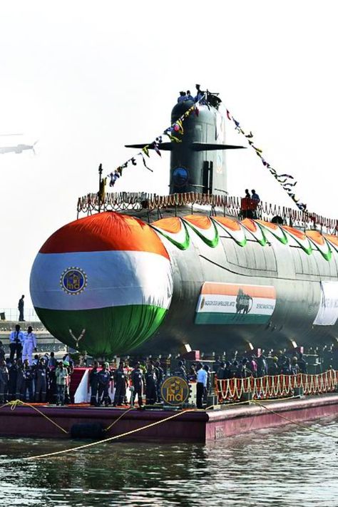 Scorpene-class submarine INS Karanj was commissioned into the Indian Navy in Mumbai. Chief of Naval Staff Admiral Karambir Singh and Admiral (Retired) VS Shekhawat were present at the ceremony. The submarine INS Karanj has been constructed under the 'Make in India' program at Mazagon Dock Shipbuilders Limited. Here's all you need to know about the Indian Navy's new 'silent killer' scorpene-class submarine INS Karanj. Indian Armed Forces, Navy Chief, Indian Navy, Armed Forces, Under The Sea, Submarine, Mumbai, Man Cave, Need To Know