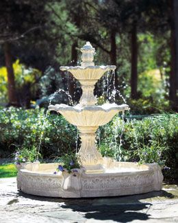 Water Fountain Design, Outdoor Fountains, Garden Water Fountains, Classic French Style, Fountain Design, Stone Fountains, Fountain Feature, Water Fountains Outdoor, Garden Fountain