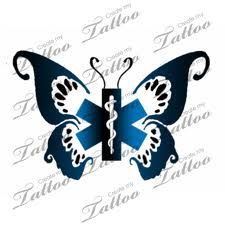 Butterfly EMT tattoo  May be I will get this EMT tattoo instead. Paramedic Tattoo, Medical Alert Tattoo, Ems Tattoos, Nurse Tattoo, Medical Tattoo, Small Tats, Tattoo Butterfly, Fire Tattoo, Great Tattoos