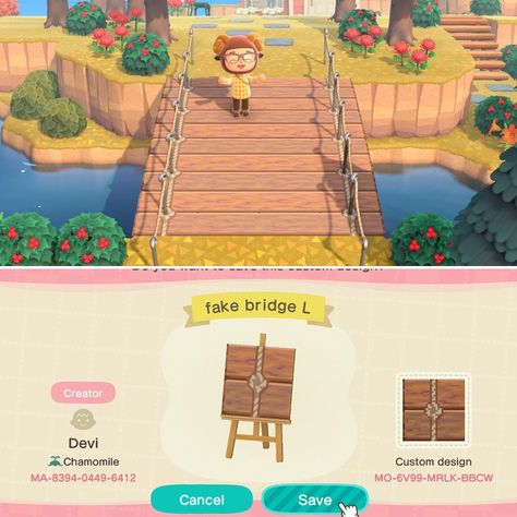 30k Likes, 179 Comments - Animal Crossing ♡ (@animalcrossing.qr) on Instagram: “Fake bridge design!  C: tumblr/ chamomile-crossing” Qr Code Animal Crossing, Animal Crossing 3ds, Wild Animals Photos, Ac New Leaf, Animal Crossing Memes, Animal Crossing Guide, Animal Crossing Qr Codes Clothes, Animal Crossing Wild World, Path Design