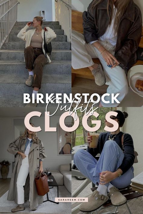 Looking for cozy and stylish outfit inspiration this fall and winter? Check out these cute and comfy Birkenstock clogs outfit ideas! From casual, laid-back looks to chic, layered styles, Birkenstock clogs are the perfect addition to your seasonal wardrobe. Whether you're running errands or meeting friends for coffee, these outfit ideas will keep you feeling cozy and cute all season long. Get inspired with the best Birkenstock clogs outfit ideas for fall and winter! #BirkenstockClogsOutfit Birkenstocks With Leggings Outfit, Clogs And Socks Outfit Winter, Birkenstock Loafers Outfit, Birkenstock Clogs And Jeans, Fall Outfits Berkinstocks, Slip On Birkenstocks Outfit, Jeans With Birkenstock Clogs, Clogs With Jeans Outfit, Winter Birkenstock Clog Outfit