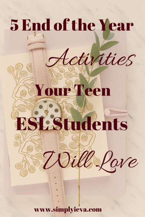 5 activities that you can implement in your classroom to continue meaningful English language development even at the end of the school year. Esl High School, High School Teaching, High School Esl, Teaching Adults, English Language Development, College Teaching, Teen Ministry, End Of The Year Activities, Teaching Esl