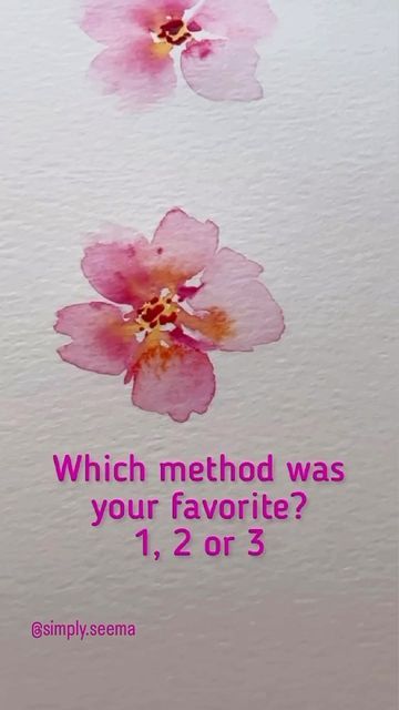 How To Paint A Watercolor Flower, Simply Seema Watercolor, Watercolor Floral Tutorial, Watercolor Art Flowers Easy, Easy Flowers Watercolor, Beginners Watercolor Painting, How To Watercolor Beginners, How To Watercolor Flowers, How To Paint Watercolor Flowers