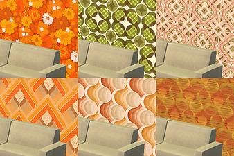 Sims 2 Wallpaper, 50s Wallpaper, 60s Wallpaper, 70s House, Vintage Wallpapers, Wallpaper Pack, 2 Wallpaper, 70s Era, Orange Wallpaper