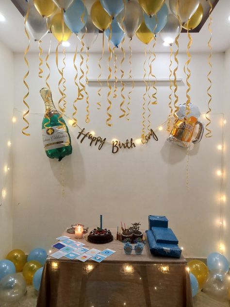 Birthday party decor Birthday Surprise For Bestie, Bestie Birthday Surprise Ideas, Birthday Party Decorations India, Birthday Decoration Ideas At Home Simple Diy, Birthday Surprise Ideas, Surprise Ideas, Happy Birthday Clip, Birthday Clip, Birthday Return Gifts