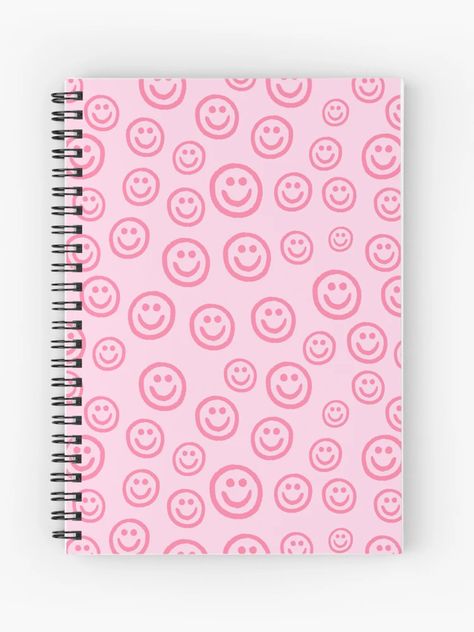 Preppy Notebooks For School, Preppy School Supplies List, Cute Note Books For School, Preppy Folders, Note Books Aesthetic, Preppy Notebooks, Preppy Stationary, School Supplies Preppy, Aesthetic Hot Pink