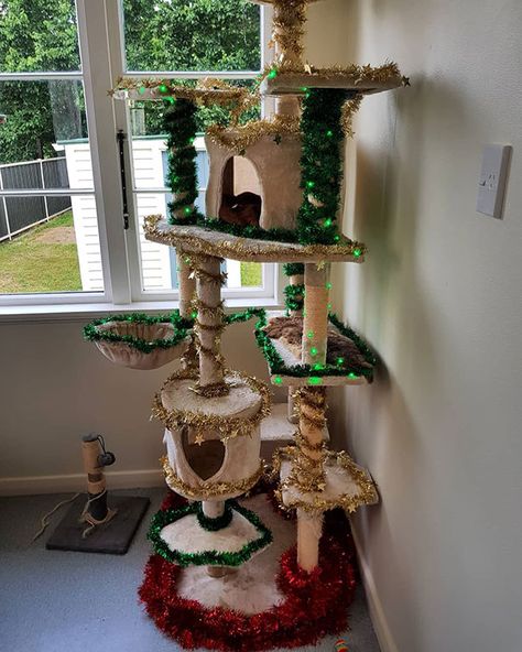 Homemade cat tower