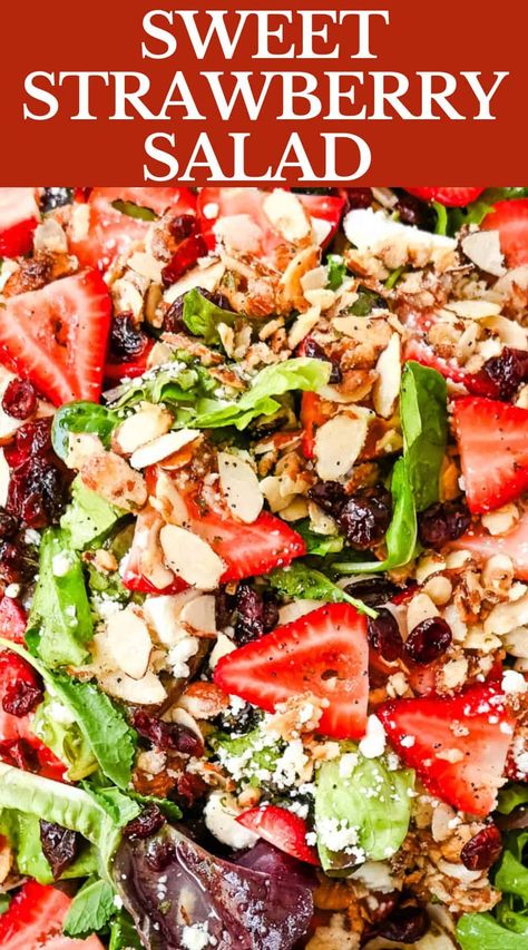 Strawberry Almond Salad Recipe, Spring Mix Strawberry Salad Recipes, Strawberry Spring Mix Salad, Salads With Spring Mix Lettuce, Homemade Poppyseed Dressing, Spring Mix Salad Recipes, Sweet Salad Dressings, Poppyseed Salad Dressing, Strawberry Poppyseed Salad