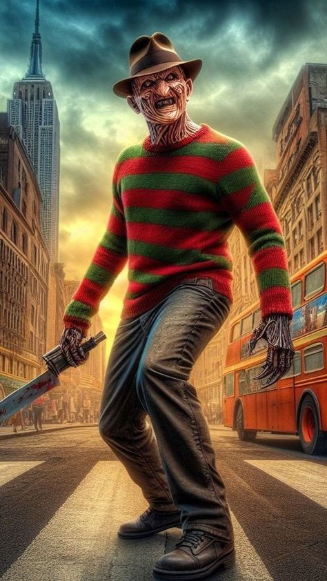 Freddy Krueger Pictures, Fred Kruger, Cricut Images, Horror Movie Icons, Character Quotes, Horror Show, Freddy Krueger, Rainbow Art, Super Villains