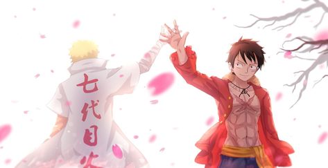 One Piece wallpaper #anime Naruto Shippuuden Uzumaki Naruto #crossover One Piece Monkey D. Luffy cherry blossom #720P #wallpaper #hdwallpaper #desktop Abarai Renji, One Piece Wallpaper, Manga Naruto, One Piece Luffy, Naruto Wallpaper, Anime Crossover, Anime One, Monkey D Luffy, Fanarts Anime