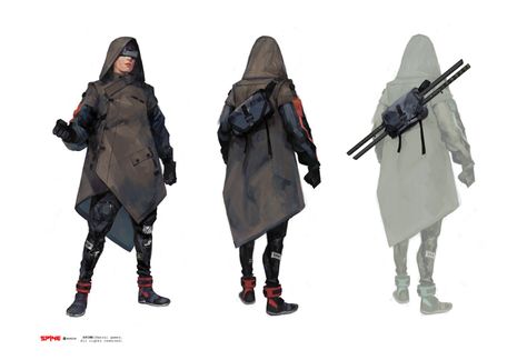 Coat Concept Art, Sci Fi Clothing Concept Art, Wasteland Warrior Concept Art, Sci Fi Apocalypse Character Concept, Modern Samurai Concept, Sci Fi Viking Character Design, Star Wars Mercenary Concept Art, Sci Fi Character Art, Sci Fi Clothing