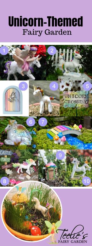 Unicorn Garden, Magical Beasts, Fairy Garden Birthday Party, Rainbow Fairies, Fairy Garden Designs, Miniature Gardens, Garden Birthday, Fairy Garden Accessories, Fairy Garden Diy