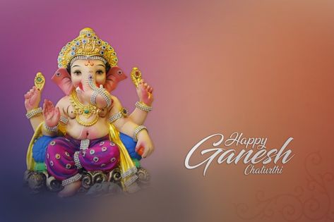 Lord ganesha sclupture, indian ganesh fe... | Premium Photo #Freepik #photo #background #wedding #gold #invitation Dj Pics, Ganesh Chaturthi Greetings, Ganpati Photo Hd, Ganesha Artwork, Ganesh Festival, Happy Ganesh Chaturthi Images, Background Wedding, Ganesh Chaturthi Images, Cute Bunny Pictures