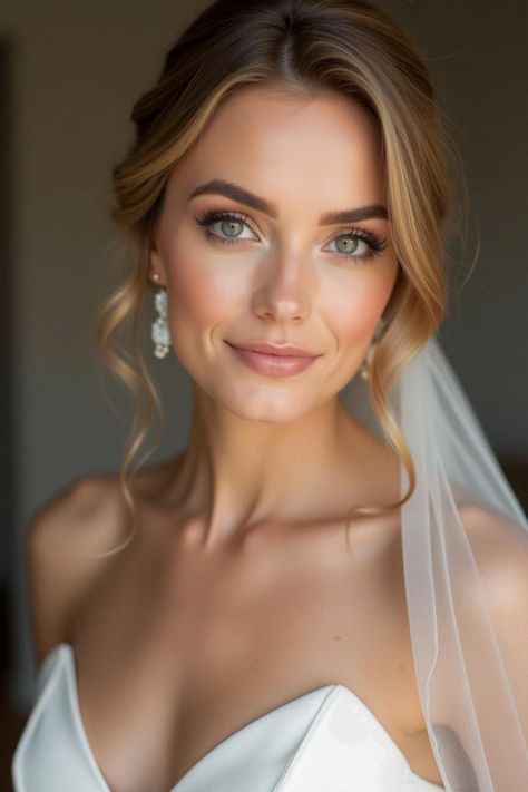 Simple Bride Eye Makeup, Wedding Day Makeup For Mother Of Groom, Wedding Makeup For People Who Dont Wear Makeup, Brown Eye Wedding Makeup Natural Looks, Bridal Makeup Winter Wedding, No Makeup Makeup Look Wedding, Soft Glam Makeup Wedding Blonde, Simplistic Wedding Makeup, Soft Neutral Bridal Makeup