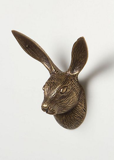 Anthropologie Hare Hook    http://www.anthropologie.com/anthro/product/home-new/A25040122.jsp Anthropologie Home, Unique Cabinets, Door Knockers, Coat Hooks, Home Hardware, Girls Room, Wall Hooks, Kitsch, Pet Accessories