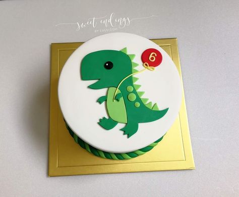 2D Dino by @sweetendingsbylulu Dino Theme, Dino Cake, Dinosaur Birthday Cakes, Dinosaur Cake, Baby Birthday Cakes, Novelty Cakes, Birthday Party Cake, Dinosaur Birthday, Cake Creations