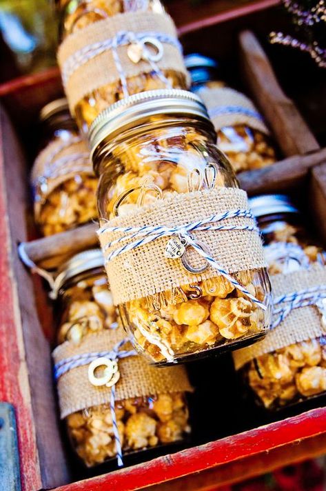 10 Wedding Favors Your Guests Won't Hate! | The Perfect Palette Popcorn Wedding Favors, Practical Wedding Favors, Popcorn Wedding, Trendy Wedding Favors, Creative Wedding Favors, Inexpensive Wedding Favors, Wedding Favors And Gifts, Cheap Favors, Candy Wedding Favors