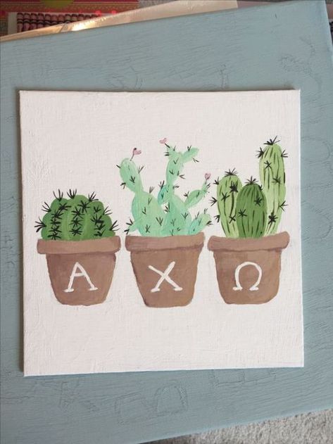 10 Sorority Canvases So Adorable That You Need Them Yourself - Society19 Alpha Chi Omega Painting, Alpha Chi Omega Canvas Painting, Alpha Chi Canvas, Sorority Captions, Chi Omega Paintings, Axo Canvas, Kappa Alpha Theta Canvas, Sorority Canvas Ideas, Alpha Chi Omega Canvas