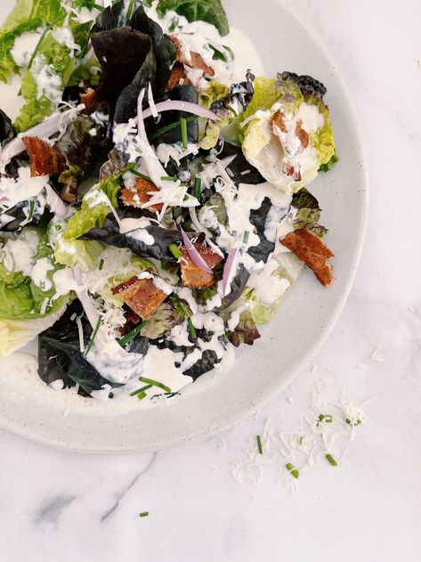 Peppercorn Ranch Salad, Peppercorn Ranch Dressing, Peppercorn Ranch, Fancy Grilled Cheese, Ranch Dressing Recipe, Wedge Salad, Ranch Salad Dressing, Homemade Condiments, Big Salad