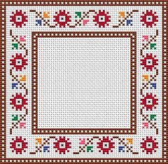 floral border cross stitch Biscornu Cross Stitch, Cross Stitch Border Pattern, Framed Cross Stitch, Color Guide, Pola Kristik, Cross Stitch Bookmarks, Floral Cross, Cross Stitch Borders, Crochet Borders