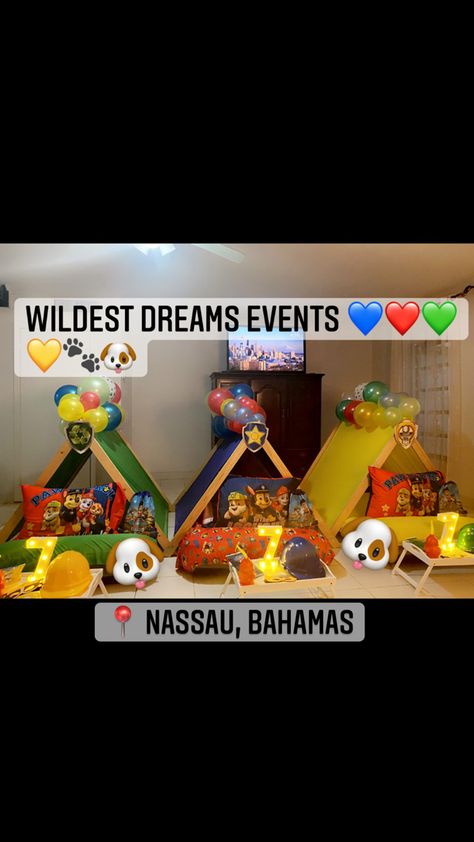 Wildest Dreams Events had an amazing time setting up this paw patrol themed sleepover! Follow us for more ideas💙💛💚🐾 Paw Patrol Sleepover Ideas, Career Planner, Cousin Camp, 1st Birthday Themes, Sleepover Ideas, Birthday Themes, Wildest Dreams, Sleepover Party, Boy Party