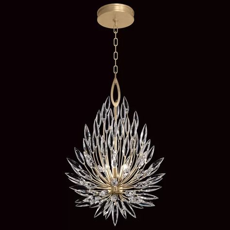 Fine Art Lamps Lily Buds 3-Light Crystal Chandelier | Wayfair Fine Art Lamps, Artistic Lighting, Art Lamps, 3 Light Chandelier, Geometric Chandelier, Candle Style Chandelier, Traditional Chandelier, Drum Chandelier, Mini Chandelier