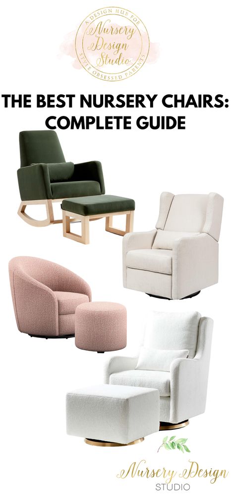 Trying to decide if you need a nursery chair? Or, what the best nursery chairs are? This is your guide to finding the perfect chair for the baby's room. Best Gliders For Nursery, Best Chair For Nursery, Nursery Chair Ideas, Best Nursery Chair, Baby Room Chair, Best Baby Rocker, Baby Rocker Chair, Breastfeeding Chair, Nursery Chairs