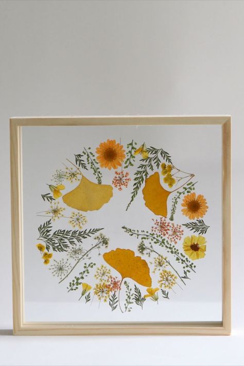 Pressed Leaf Art, Pressed Flowers Ideas, Pressed Florals, Autumn Collage, Longboard Design, Eco Crafts, Pressed Botanicals, Pressed Flower Crafts, Gingko Leaves