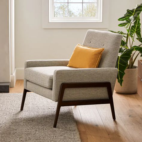 Contemporary, Mid Century & Modern Lounge Chairs | Article Wood Chairs Living Room, Gray Accent Chair, Dark Grey Couches, Fabric Lounge Chair, Grey Accent Chair, Mid Century Modern Lounge, Mid Century Modern Lounge Chairs, Article Furniture, House Vibes