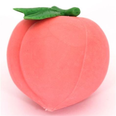 Cute Georgia Peach Eraser Iwako Erasers, Eraser Collection, Cool Erasers, Penyimpanan Makeup, Kawaii School Supplies, Peach Aesthetic, Japanese Stationery, Kawaii Plush, Kawaii Plushies