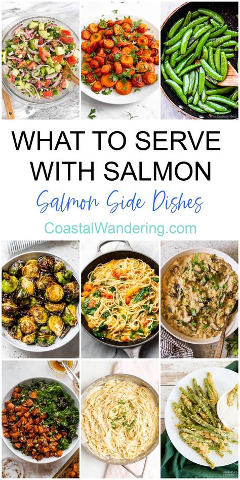 Salmon Ideas Healthy, What To Eat Salmon With, Healthy Salmon Dinner Ideas, What To Cook With Salmon, Healthy Dinner Salmon Recipes, Rice Recipes To Go With Salmon, Recipes For Dinner Salmon, Veggie Sides For Salmon, Salmon Dinner Menu Ideas