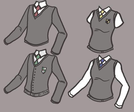 Drawing Hogwarts, School Uniform Drawing, Witch Uniform, Hogwarts School Uniform, Uniform Drawing, Draw School, Harry Potter Rpg, Hogwarts Uniform, Anime Uniform