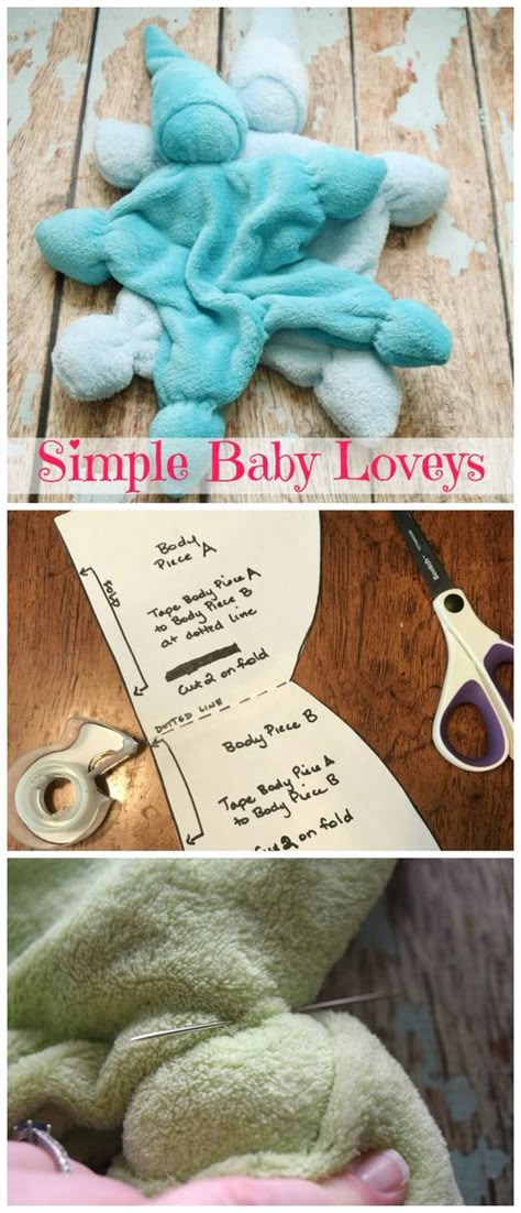 Easy Baby Blanket, Baby Sewing Projects, Baby Lovey, Sewing Projects For Kids, Craft Booth, Baby Projects, Baby Diy, Sewing Toys, Sewing Projects For Beginners